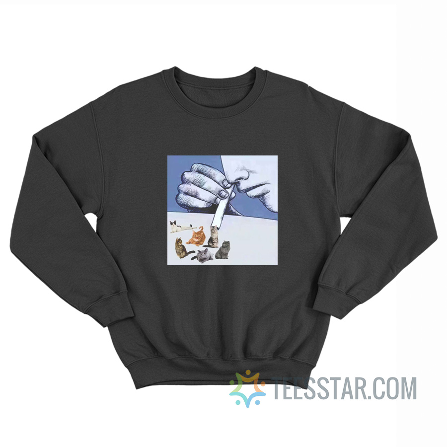 Snorting Cats Serotonin Meme Sweatshirt