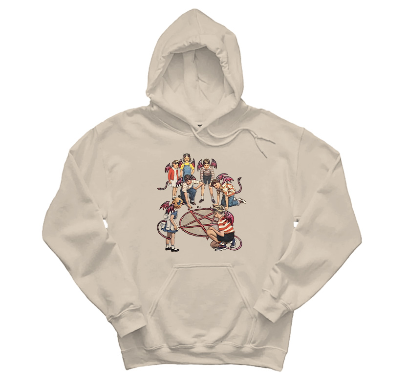 Children Of Satan Playing Pentagram Marbles Hoodie