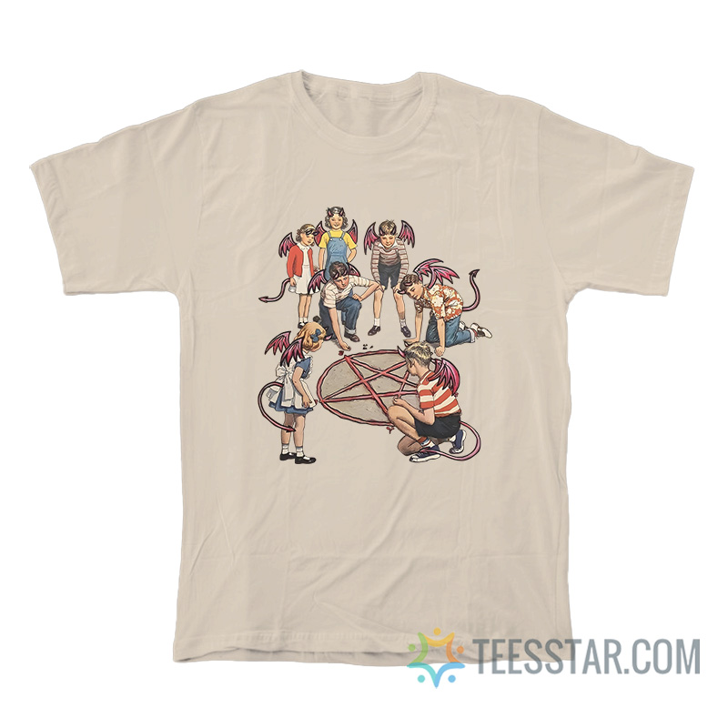 Children Of Satan Playing Pentagram Marbles T-Shirt