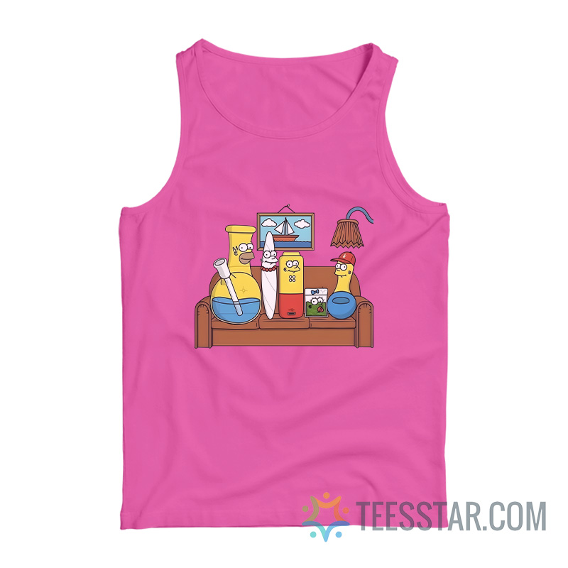 The Simpsons Bong Weed Accessories Meme Tank Top