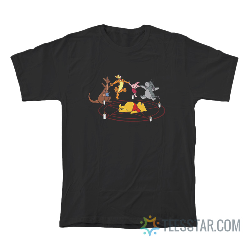 Winnie The Pooh Summon Demon Pentagram T-Shirt