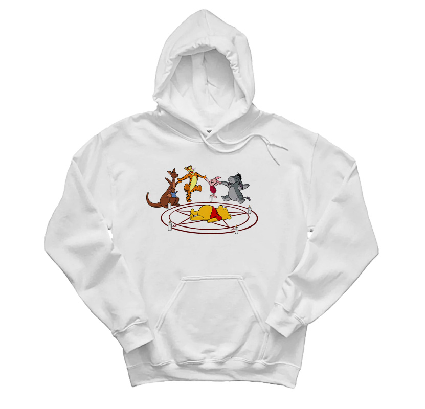 Winnie The Pooh Summon Demon Pentagram Hoodie