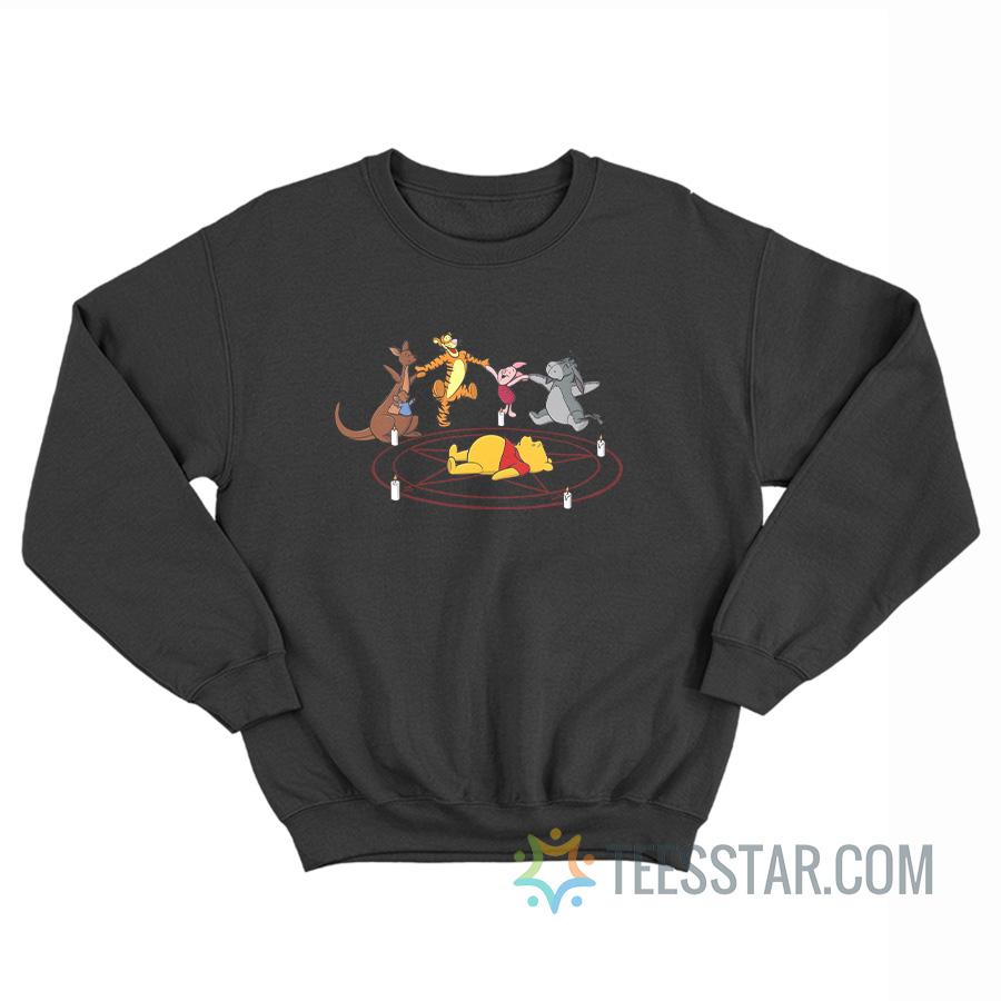 Winnie The Pooh Summon Demon Pentagram Sweatshirt