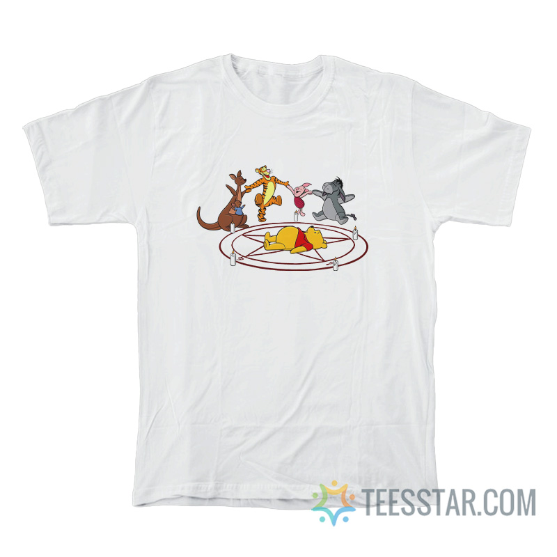 Winnie The Pooh Summon Demon Pentagram T-Shirt