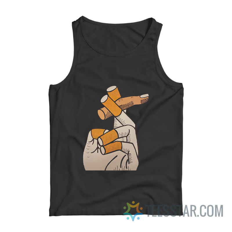 Smoking Cigarette Fingers Tank Top
