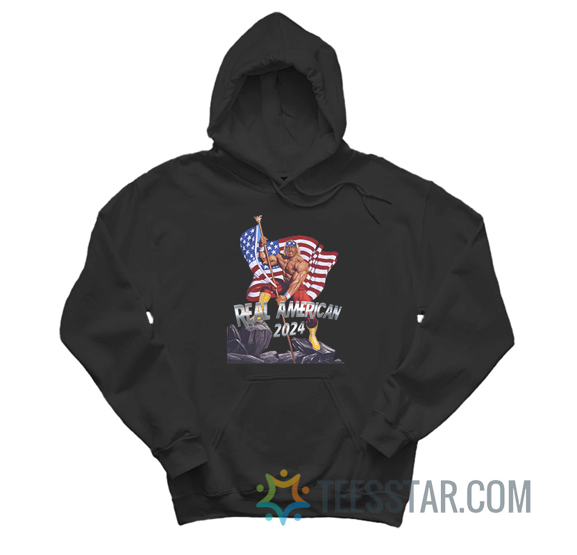 Hulk Hogan Real American Flag 2024 Hoodie