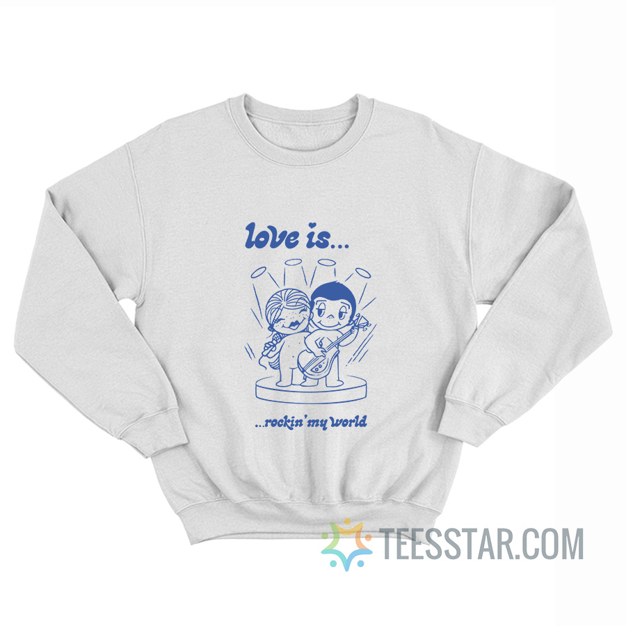 Love Is Rockin My World Cupid Sweatshirt