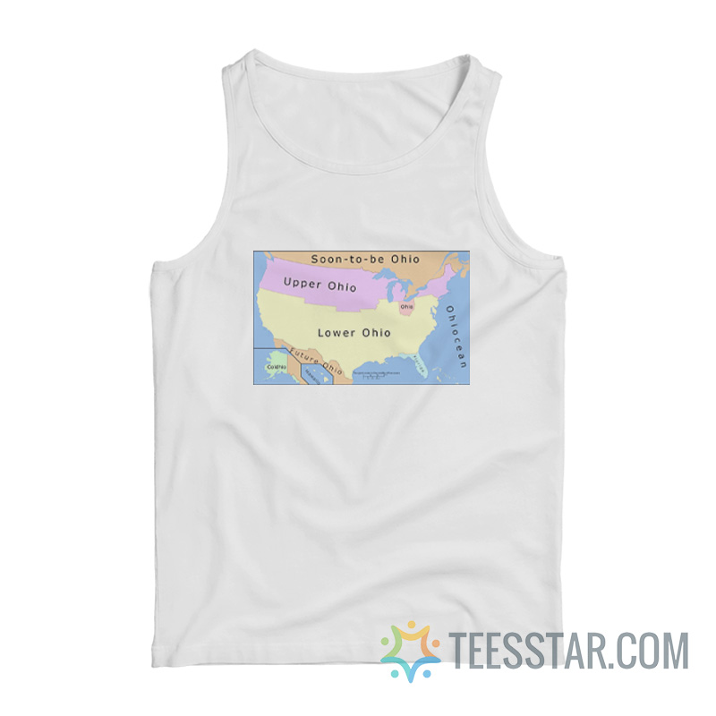 Map Of Ohio Soon To Be Upper Lower Future Ohio Tank Top