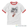 Crazy Cat Smiling Psycho Patrick Hockstetter Ringer T-Shirt