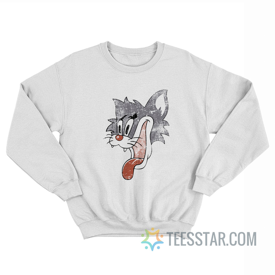Crazy Cat Smiling Psycho Patrick Hockstetter Sweatshirt