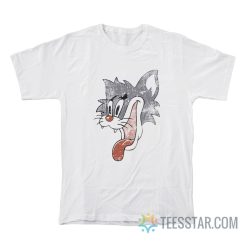 Crazy Cat Smiling Psycho Patrick Hockstetter Ringer T-Shirt