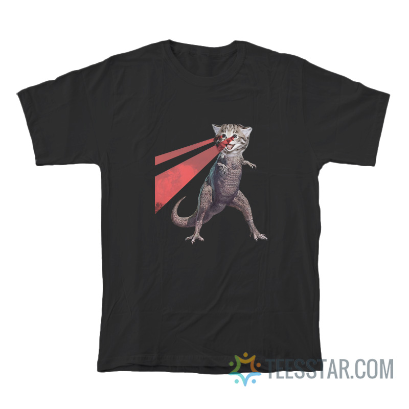 Kittysaurus Rex T-Rex Cat Eye Laser T-Shirt