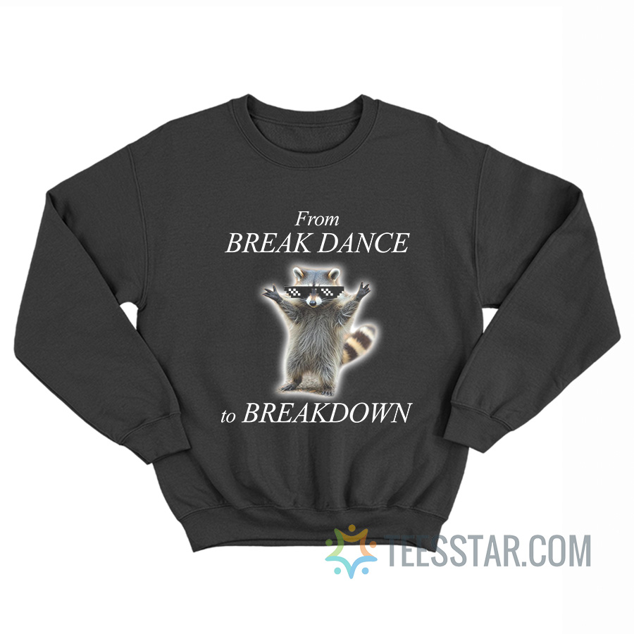 Raccoon From Break Dance To Breakdown Sweatshirt