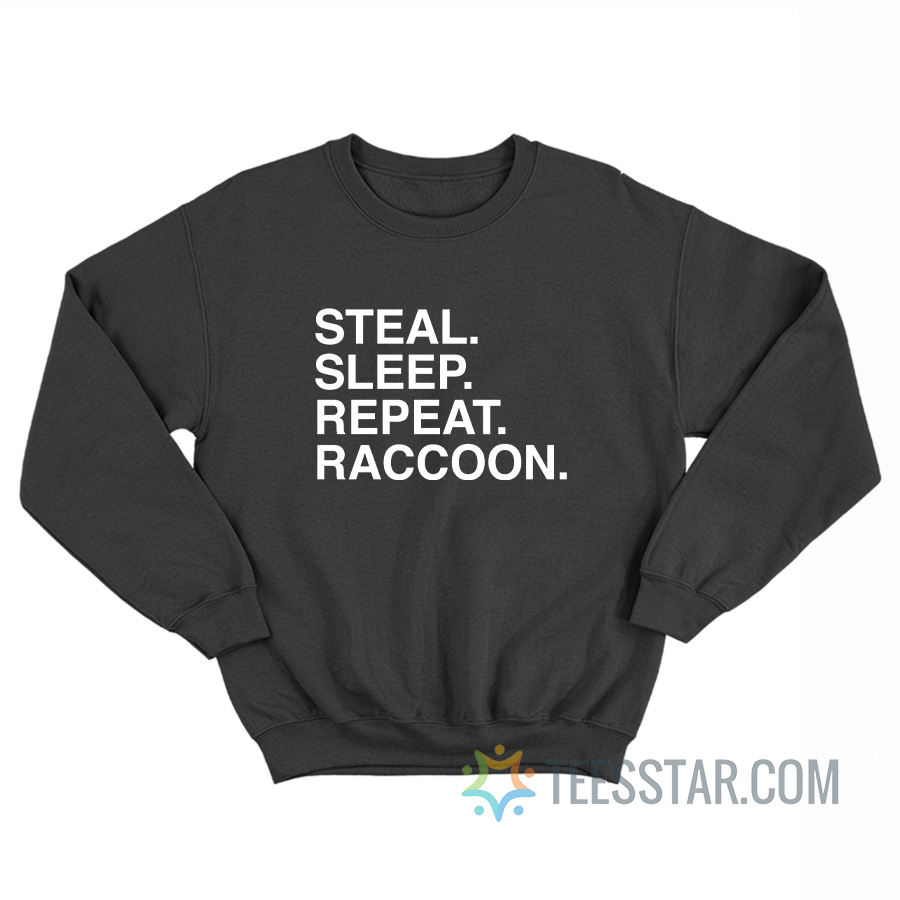 Steal Sleep Repeat Raccoon Sweatshirt