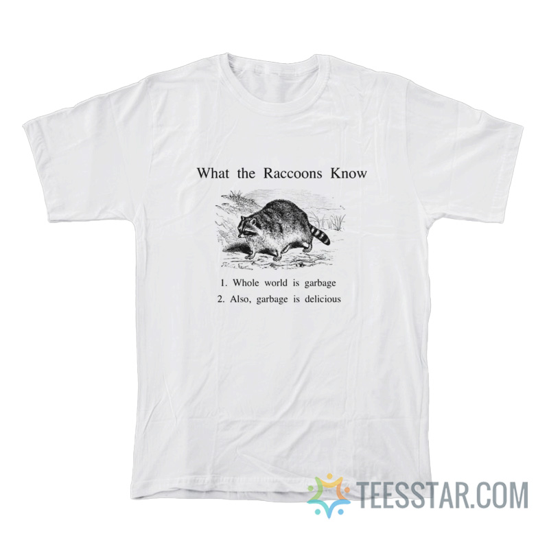 What The Raccoon Know Whole World Is Garbage T-Shirt