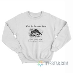 What The Raccoon Know Whole World Is Garbage Sweatshirt