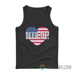 Beer Me Heart American Flag Tank Top