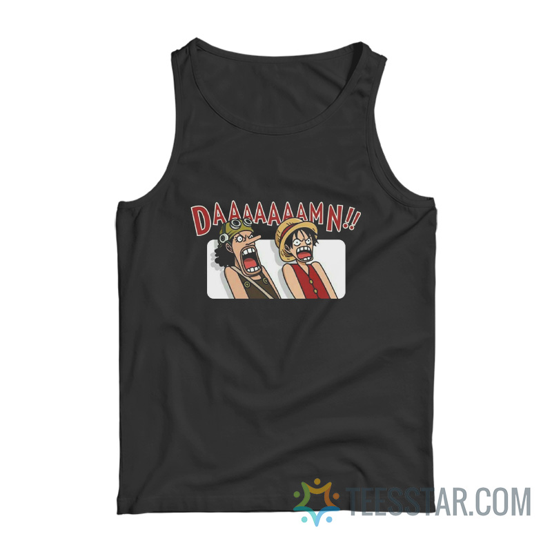 Luffy And Usop Damn Meme One Piece Tank Top