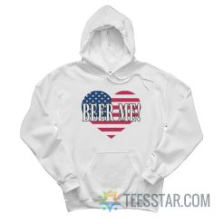 Beer Me Heart American Flag Hoodie