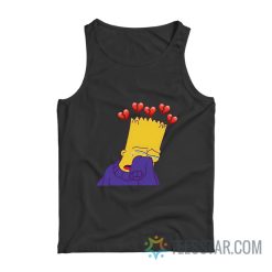 Bart Simpsom Sad Broken Heart Tank Top