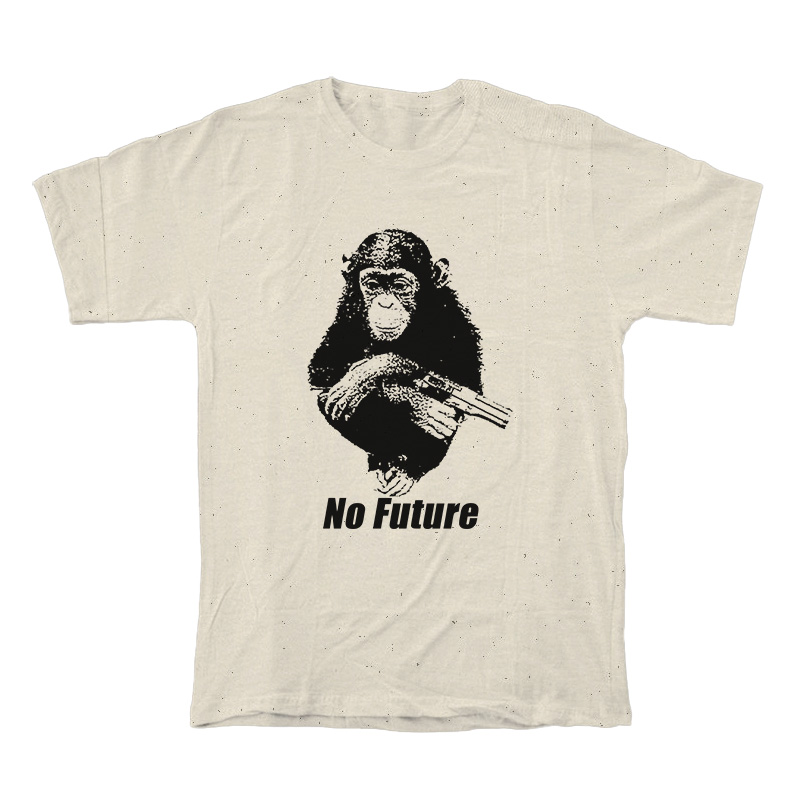 No Future Monkey With Gun T-Shirt